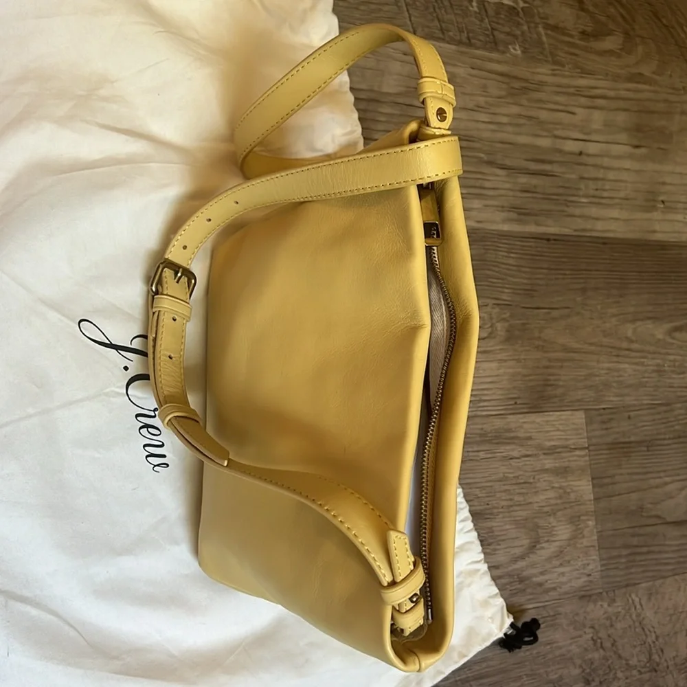 J Crew Oslo bag crossbody MSRP $138, soft yellow NWOT - Picture 4 of 7